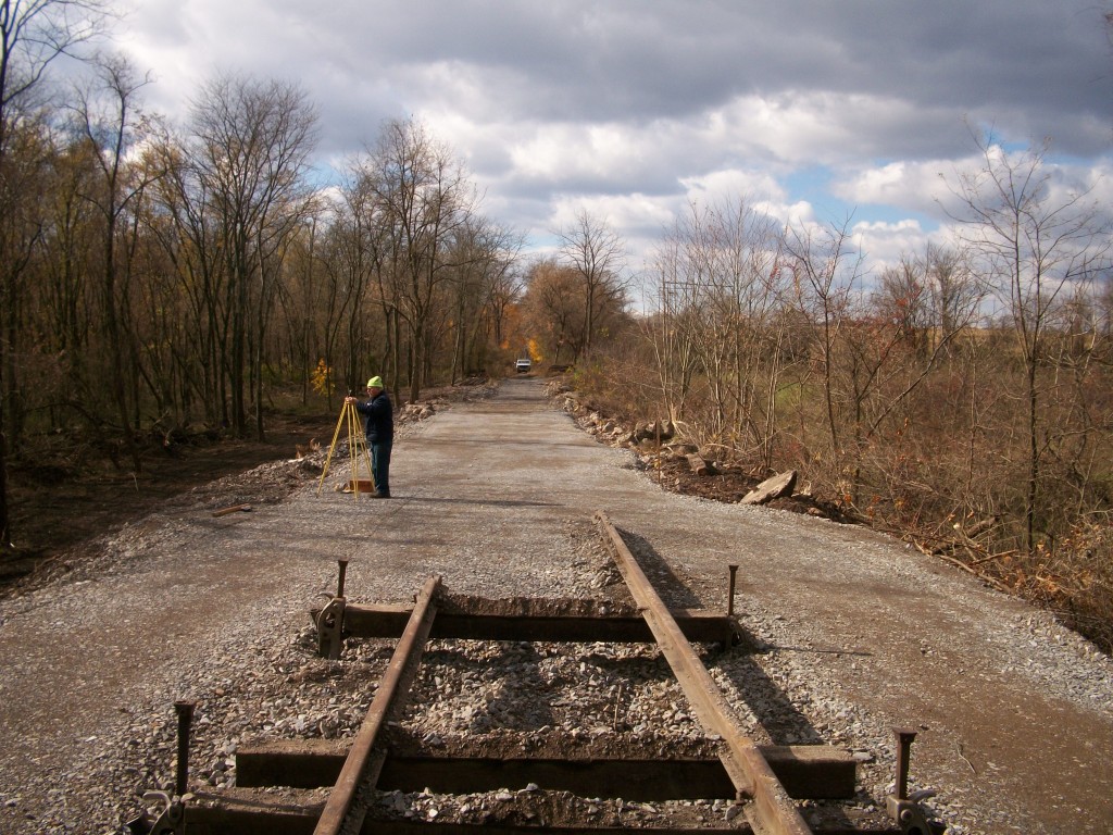 fixing railroad tracks